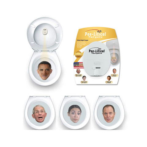 Pee-Litical Targets Toilet Light Projector (Obama, Fauci, AOC, Schiff)